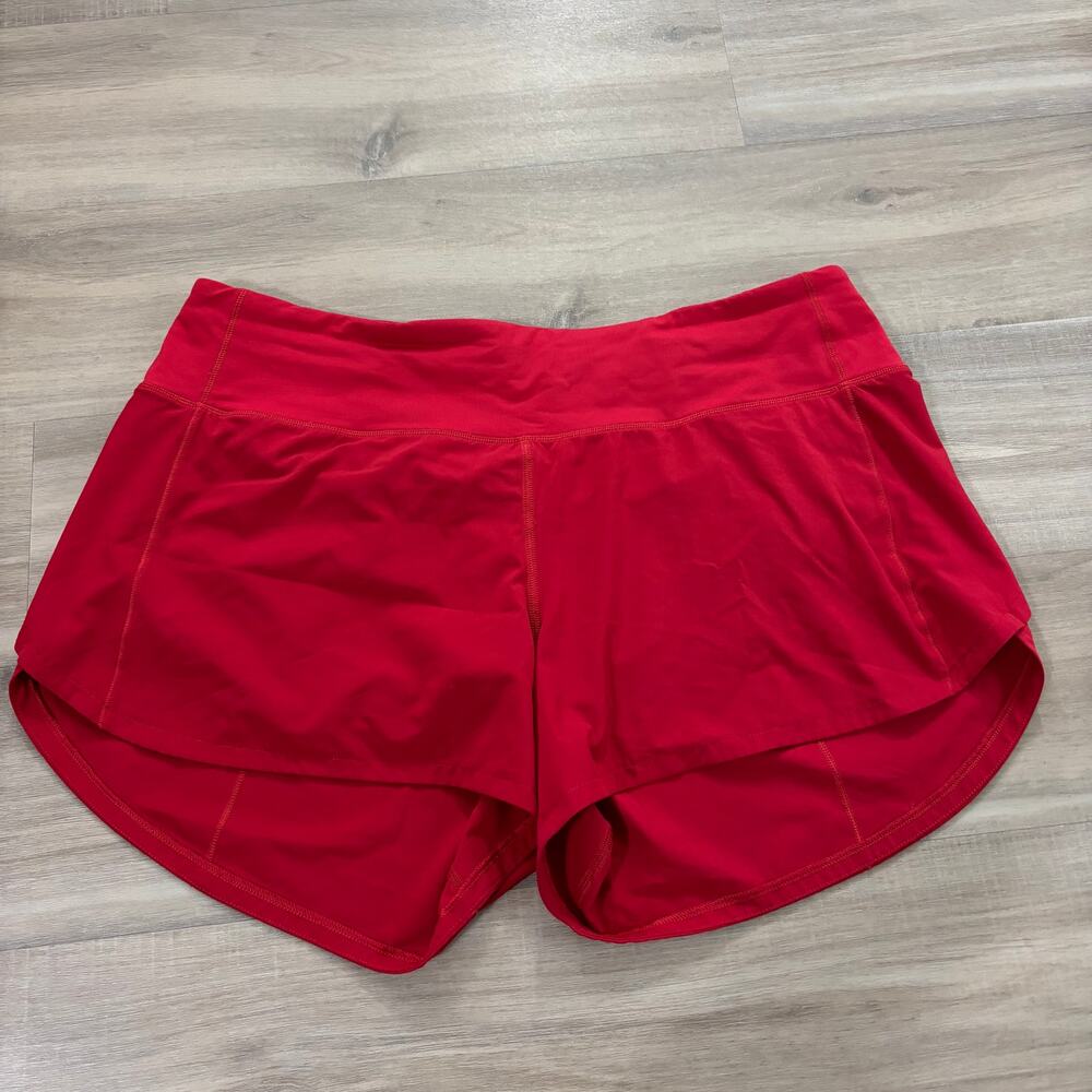Lululemon Speed Up Short Long 4" Dark Red Women Size 10